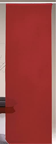 Bestlivings Flächenvorhang Desire Leinen-Optik 60 x 245 cm (B x H) in der Farbe: Rot, inkl. Beschwerungsstange/Paneelwagen - Schiebevorhang