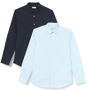 Jack & Jones Chemise pour Homme (Lot de 2), Bleu Cachemire/lot : Bleu Cachemire + Blazer Bleu Marine, L
