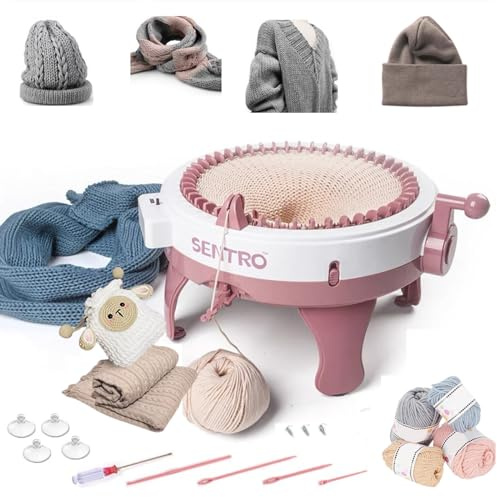 Youyijia Sentro 48 Pin DIY Knitting Machine for Adults and Kids - Rotating Hand Circular