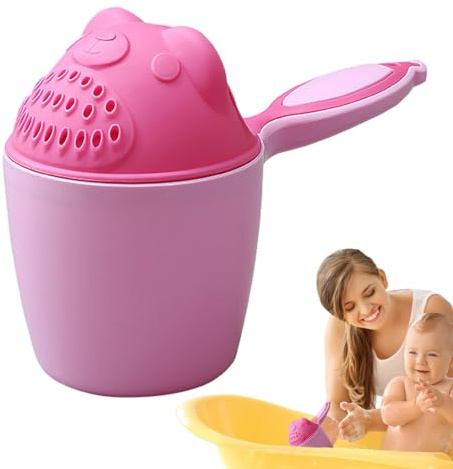 Shampoo Rinse Cup, Bath Jug For Baby Washing, Cute Cartoon Shampoo Cup, Lovely Washing Baby Hair Rinse Cup Rinser Shower Sprinkler Spoon Bathroom Accessories