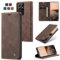 owlhold Hülle Samsung Galaxy S21 Ultra Handyhülle Premium Lederhülle Weiches Vintage-Nubukleder Faltbare Ständer Schutzhülle Kartenfach Standfunktion klapphülle Samsung Galaxy S21 Ultra 5G -Kaffee