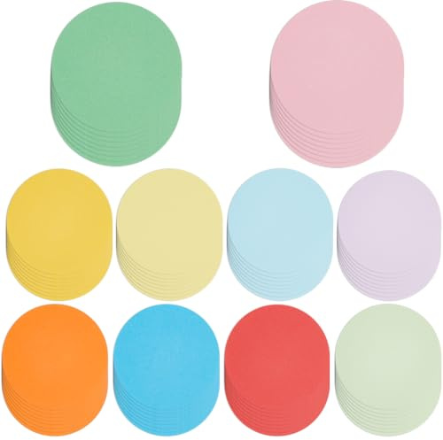 SOFPLATE 100 pz 3.4 pollici Cerchio Carta Ritagli Colorati Carta Ritagli Assortiti Aula Bacheca Punti Mestiere Cartone Rotondo Ritaglio per Aula Scolastica Bacheca Poster Fai Da Te Artigianato Decoraz