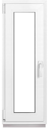 Framex Ventana de Sótano, Ventana de PVC, Blanca, Ancho x Alto 40 x 120 cm (400 x 1200 mm), Doble Acristalamiento, Cristal Transparente (32 mm), Oscilobatiente, DIN Izquierda - Premium