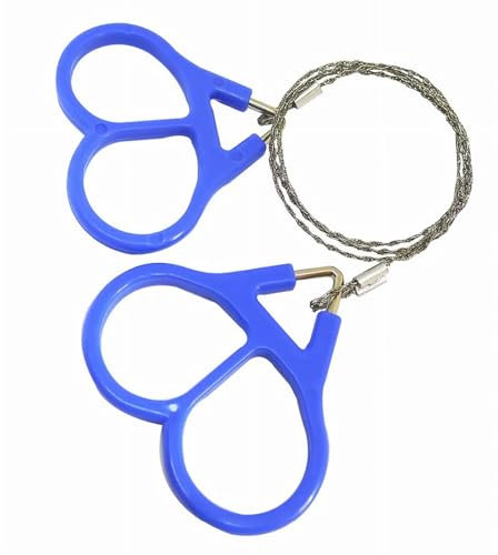 Sierra de cuerda con bolsillo, Sierra de alambre inoxidable de supervivencia - Sierra de cable, Herramienta portátil de tamaño de bolsillo para cortar madera, excursionismo y caza