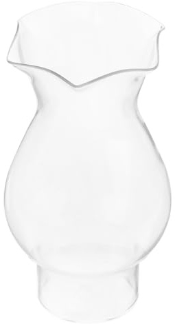 DECOMELODY Verre De Remplacement Pour Lanterne Lampe Transparente Rétro Remplacement De Globe De Lanterne Cheminée De Lampe à Huile