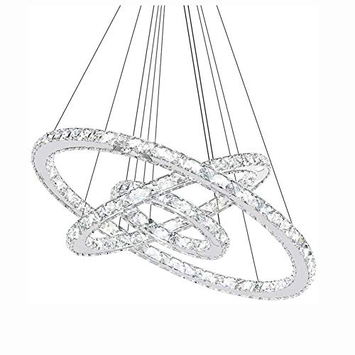 Kristall-Kronleuchter, Esszimmer, Wohnzimmer, Kronleuchter, verstellbare Hängeleuchte, Deckenleuchte, LED-Leuchten, warmes Licht, 80 cm (31 Zoll)