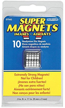 Neodymiummagnet-Set 10 Stück 8 x 3 mm