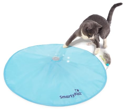 SmartyKat Hot Pursuit Electronic Concealed Motion Cat Toy, Unpredictable Erratic Movement Mimics Prey for Active Hunting for Cats & Kittens, Battery Powered