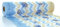 Sovie HORECA Airlaid Tischläufer MARITIM – 40 cm x 24 m – 1 Stück – perforiert alle 120 cm – maritimes Design mit Leuchtturm, Seestern, Anker & Muscheln in Hellblau & Beige