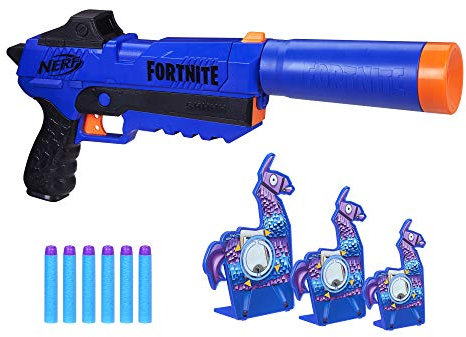 Nerf Fortnite SP-R and Llama Targets, Includes SP-R Blaster, 3 Llama Targets and 6 Official Nerf Elite Darts, for Youth, Teens, Adults [Amazon Exclusive] - Amazon Exclusive