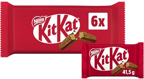 KitKat - Barre Chocolat au Lait - 1 sachets de 6 barres, 41,5 g