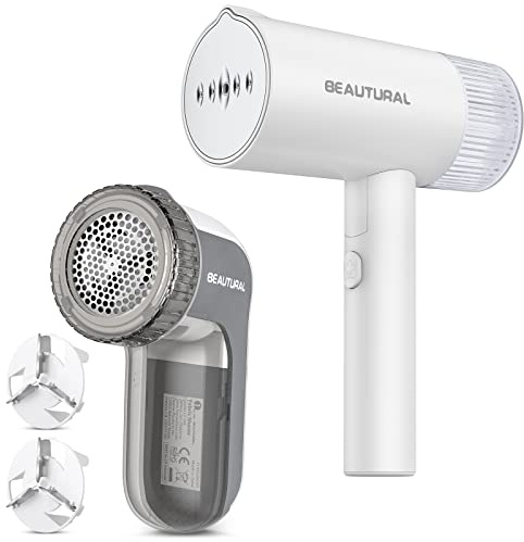 BEAUTURAL Steamer for Clothes and Fabric Shaver