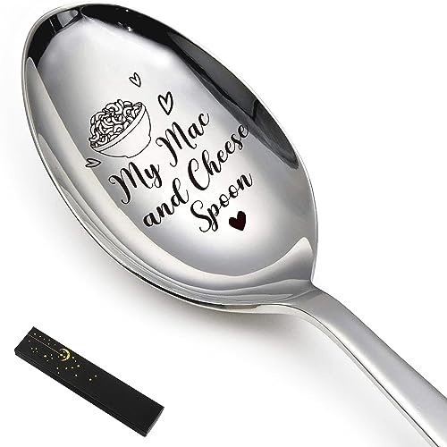 YTNONT My Mac and Cheese Spoon - Funny Engraved Stainless Steel Spoon, 1 Piece, Perfect for Mac and Cheese Lovers, Kids, Friends, Parents, Birthday, Christmas Gifts