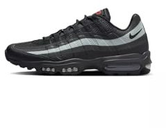 Nike Herren Air Max 95 Ultra Sneaker, Black Black Wolf Grey University Red, 45 EU