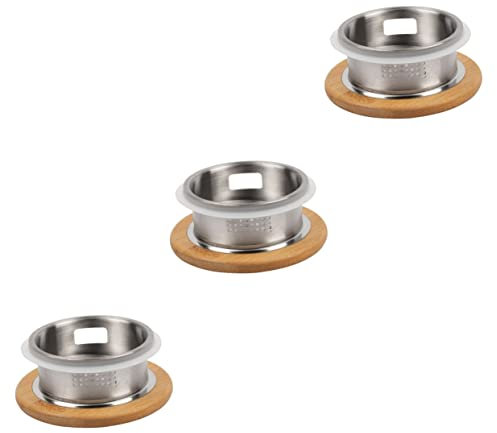 ABOOFAN 3pezzi Coperchio per Brocca Inossidabile e Bamboo Copertura Sostituibile per Brocche di Raffreddamento Accessorio Filtrante Pratico e Facile da Pulire