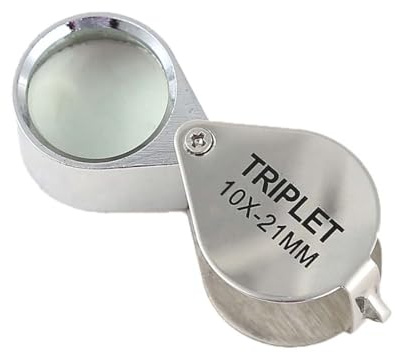 WUSJCOF Loupe de Poche Pliable 10x Verre 21 mm Bijoutier Botaniste