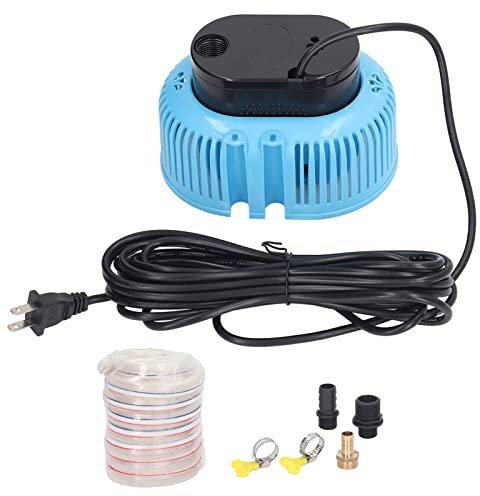 Pompa automatica per copertura piscina da 75 W, protezione da bruciature a secco da 10,5 piedi Pompa di drenaggio sommergibile per copertura piscina con tubo dell'acqua da 5 m per