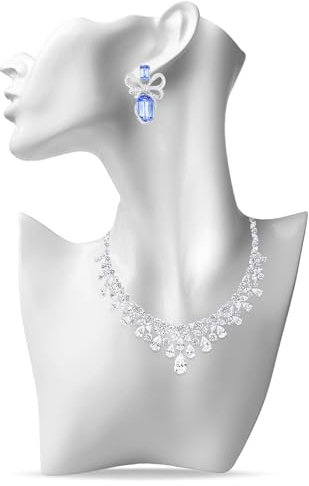 Espositore per gioielli, collana manichino busto modello supporto, display busto gioielli, display per collane, orecchini e gioielli (bianco)