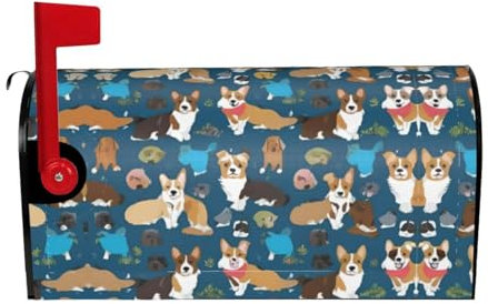 Corgi Briefkastenabdeckung, strapazierfähiges Oxford-Gewebe, für amerikanische Standard- und große Briefkästen