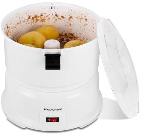 MXBAOHENG - Pelador eléctrico de patatas (85 W, 1 kg, escurridor de ensaladas, deshidratación de verduras para el hogar y el restaurante