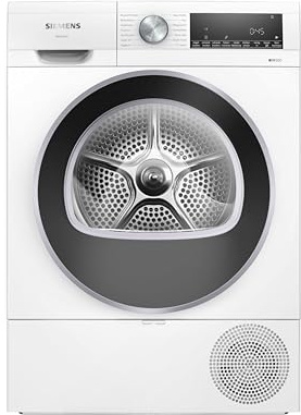 Siemens WQ43G2D0EM, iQ500, Smarter Wärmepumpentrockner 9 kg, autoDry, speedPack, Reversierende Trommel, Nachlegefunktion, halbe Beladung, Trommelinnenbeleuchtung, Weiß