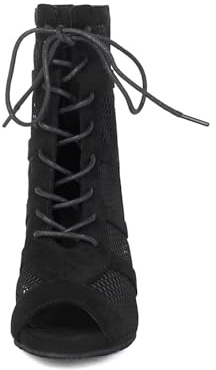 Hixingo Scarpe da Ballo Latino Americano Tacco 6 cm, Scarpe da Ballo Latino Americano Liscio Donna in Pelle per Salsa, Ballo da Sala, Jazz e Pratica Prestazioni (L446 Nero,38)