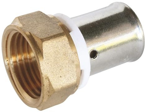 SOMATHERM FOR YOU - Raccord droit à sertir pour tube PER Ø16 - Femelle 20/27 (3/4''), Permet de raccorder un tube PER de diamètre Ø16