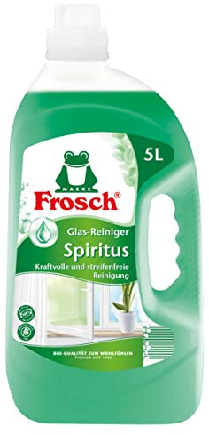 Frosch Spiritus Glas-Reiniger, Glasreiniger für streifenfreien Glanz, 1er Pack (1 x 5000 ml)