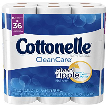 Cottonelle CleanCare Toilet Paper, Strong Bath Tissue, 18 Double Rolls