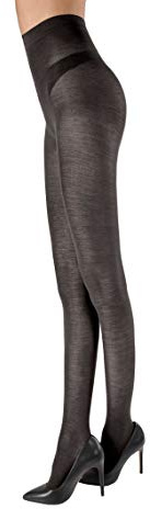 WOOTI TIGHTS Collant CARBONARA S Fumo, in Lana Merinos 100 den, Calza Calda, Coprente, Resistente, Morbida, adatta alla stagione Invernale, XL, disponibile anche in colori Melange