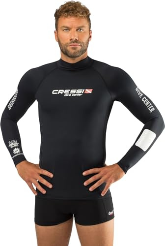 Cressi Rash Guard Man Long SL Black Dive Center T-Shirt de Protection pour Hommes à Manches Longues Homme (Lot de 1)