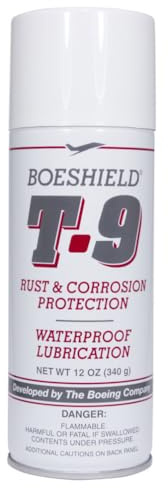 BOESHIELD T-9 Rust Remover - Long-Lasting Rust & Corrosion Inhibitor/Protection and Waterproof Lubrication | Fluid Film Spray | T9 Lubricant Spray Can | 12 oz. (Limited Edition)