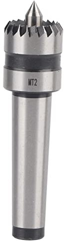 MT2 Wood Turning Tool,Heavy Duty Bearing Tailstock Wood Metal Lathe Center,Multitooth Wood Lathe Drive Center Spring Point(B)