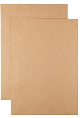 250 buste per spedizioni B4, gommate, senza finestra (B4-250x353mm) C4 - 229x324+20mm mit Fenster Marrone / senza finestra