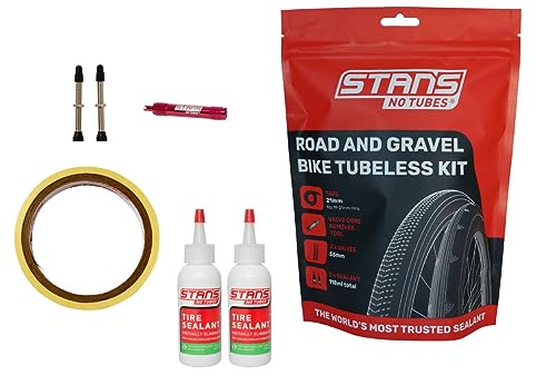 Stan's NoTubes Unisex – Erwachsene Road & Gravel Tubeless-Kit, Schwarz, Einheitsgröße