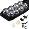 Hengsong Boule Kugeln,Boules-Set, 8-teilig Traditional Garden Games Spieleklassiker für Den Garten Boule-Spiel, Vier Texturen Eisen Chrom Boule Kugeln für Outdoor Spaß Sport Spiel