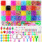 JOLCEEY 2700+ Loom Bands Kit, 32 Colors Rubber Twist bands kit Colorful DIY Refill Bracelet Making Kit with Beads Accessories for Kids Girls Boys Starter Jewelry Making