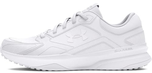 Under Armour UA W Edge LTHR Zapatillas para correr de mujer, deportivas de mujer para el gimnasio y actividades al aire libre, color blanco/blanco/blanco
