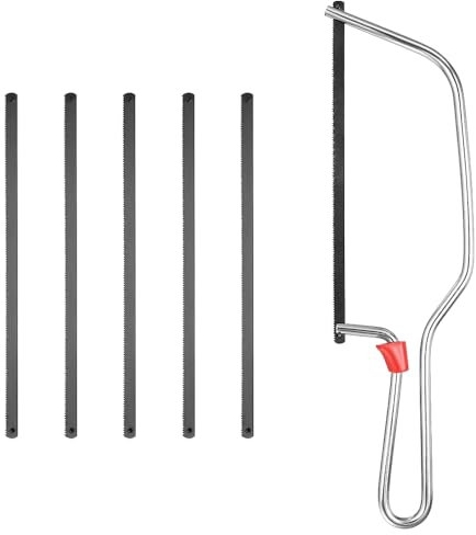 Professional 6-Inch Mini Hacksaw Set – Handheld Hacksaw with 8 Blades for Cutting Plastic, Metal, and Wood