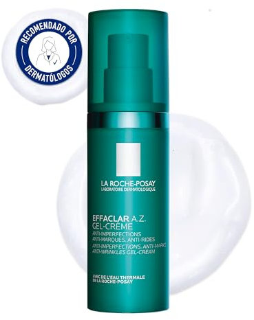 La Roche-Posay Effaclar A.Z. Gel-Cream, Trattamento Anti-Imperfezioni e Anti-Invecchiamento, Purifica la Pelle, Corregge le Macchie Pigmentarie, Arricchito con Acido Azelaico e Acido Ialuronico, 40 ml