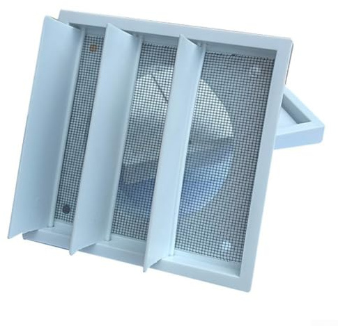 Tapa de ventilación para secadora resistente al viento para exteriores con función antireflujo, flujo de aire de escape rápido, protección de cubierta de lluvia y barrera de insectos integrada para