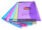 Rapesco 0688 Pochette à Bouton Pression, A4+ / Papier Ministre, Couleurs Transparentes Assorties, Lot de 5