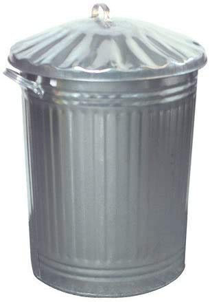 4 x Large 90L Litre Galvanised Steel Metal Bin - Ideal for Animal Feed/Storage/Rubbish/Dustbin