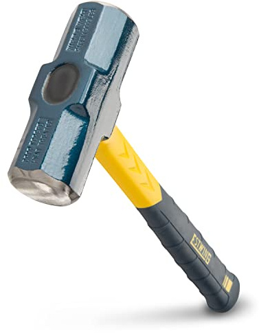 ESTWING Sure Strike Engineer's Hammer - 64 oz Sledge with Fiberglass Handle & No-Slip Cushion Grip - MRF64E