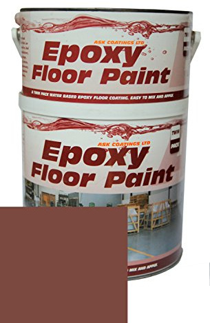 Epoxy Resin Floor Paint by Ask Coatings. for Garage, Industrial and Domestic. 2.5L (Red Oxide)