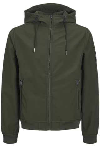 JACK & JONES Homme Jjebasic Softshell Hood Noos Veste, Rosin, L EU