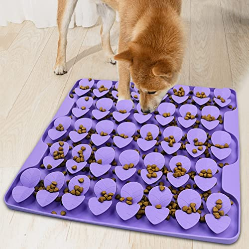 Femont Snuffle Mat for Large Dogs,Silicone Slow Feeder Lick Mat for Slow Down Feeding,Encourages Natural Foraging Skill,Relieving Stress,Interactive Feed Game Toy for All Breed Dogs