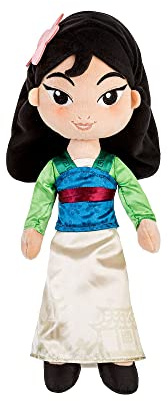 Disney Store bambola di peluche ufficiale Mulan, 36 cm, bambola morbida con dettagli ricamati, principessa con classico vestito con gonna in raso stampato - Per bimbi dai 0 anni in su