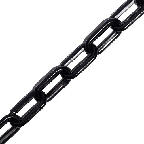 Net World Sports Barrera de Cadena Plástica 5m/25m – Solo Cadena [6mm/8mm - 8 Colores] (8mm/25m, Negro)