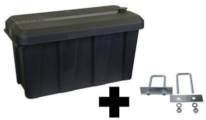 Deichselbox Daken Blackit Lite, Werkzeugkasten, Gurtkiste, Anhängerbox, Staukiste, Daken B24-1 + Montagesatz MON3002, Edelstahlhaus GmbH…